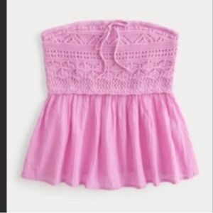 Hollister Easy Crochet Style Babydoll Top